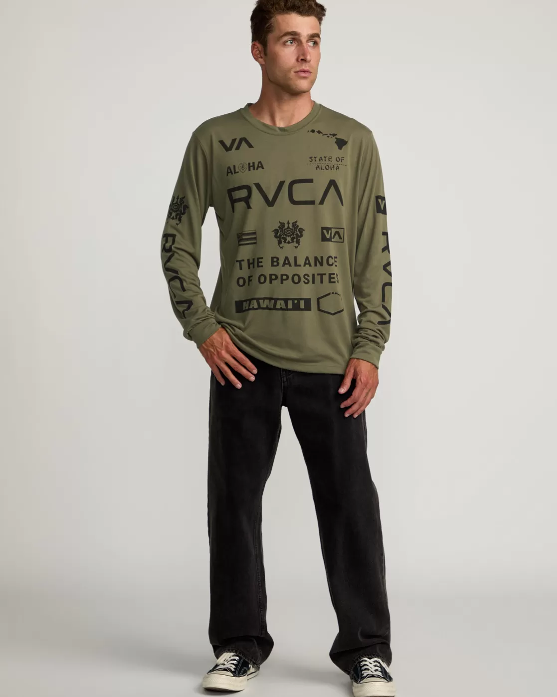 New HAWAII ALL BRAND SPORT TECH LONG SLEEVE TEE Workout Shirts | Tees / Tanks