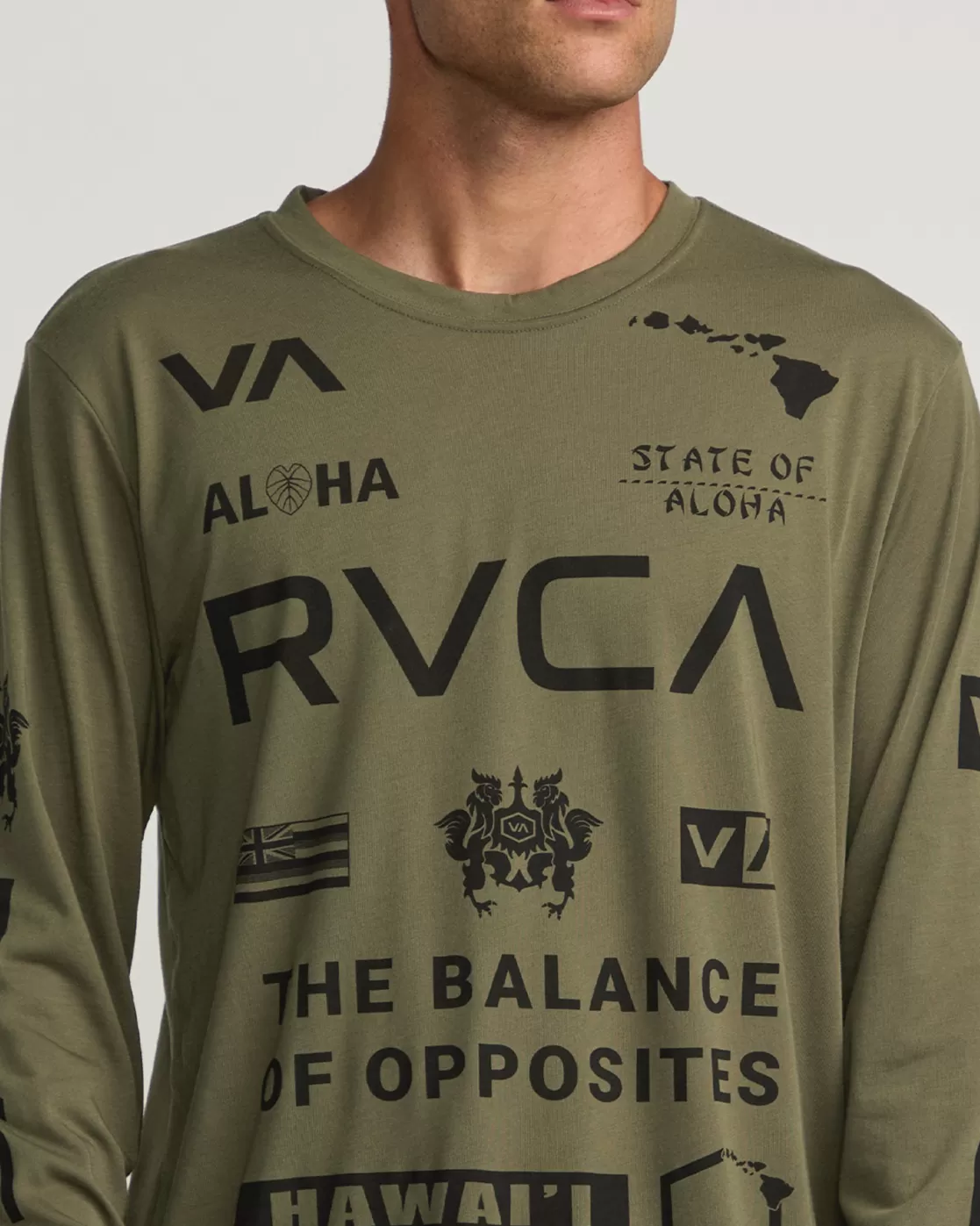 New HAWAII ALL BRAND SPORT TECH LONG SLEEVE TEE Workout Shirts | Tees / Tanks